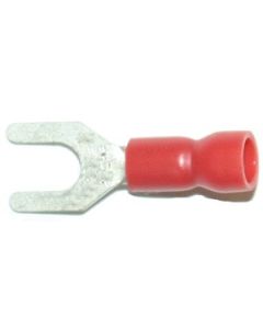 Abiko, Isolert gaffelkabelsko, 1,5mm² M6, rød, 100